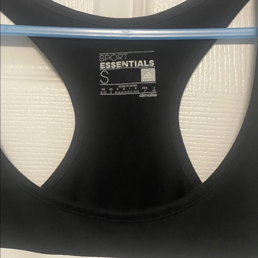 Black adidas tank Climalite S